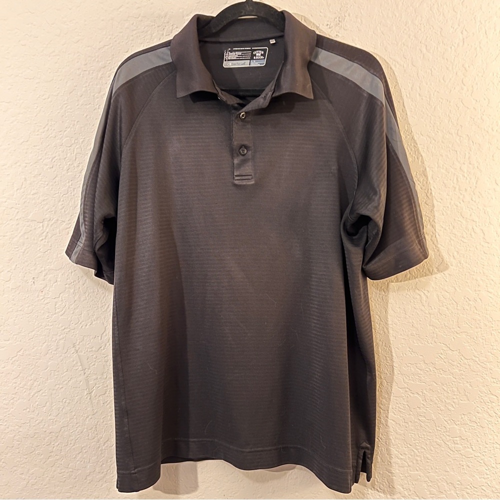 Cutter & Buck DryTec Polo‎ • Black • Size L • Moisture Wicking